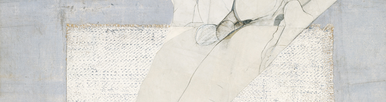 Imagem criada a partir da obra La Table de l'architecte, 1977; Colagem, pintura acrílica e objectos sobre tela; 100x100 cm; Col. Fundação Júlio Pomar, Lisboa; CR II 225